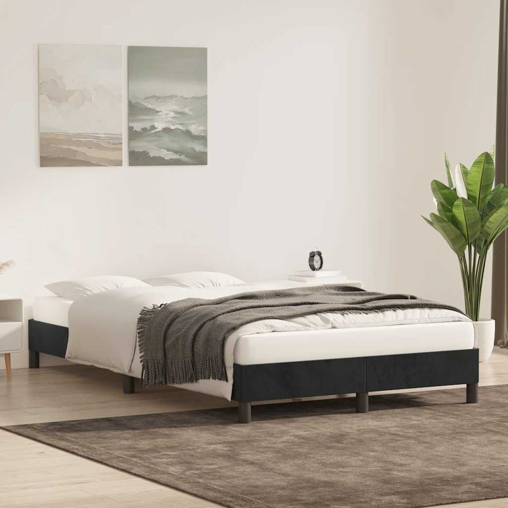 vidaXL Estructura de cama sin colchón terciopelo negro 120x220 cm