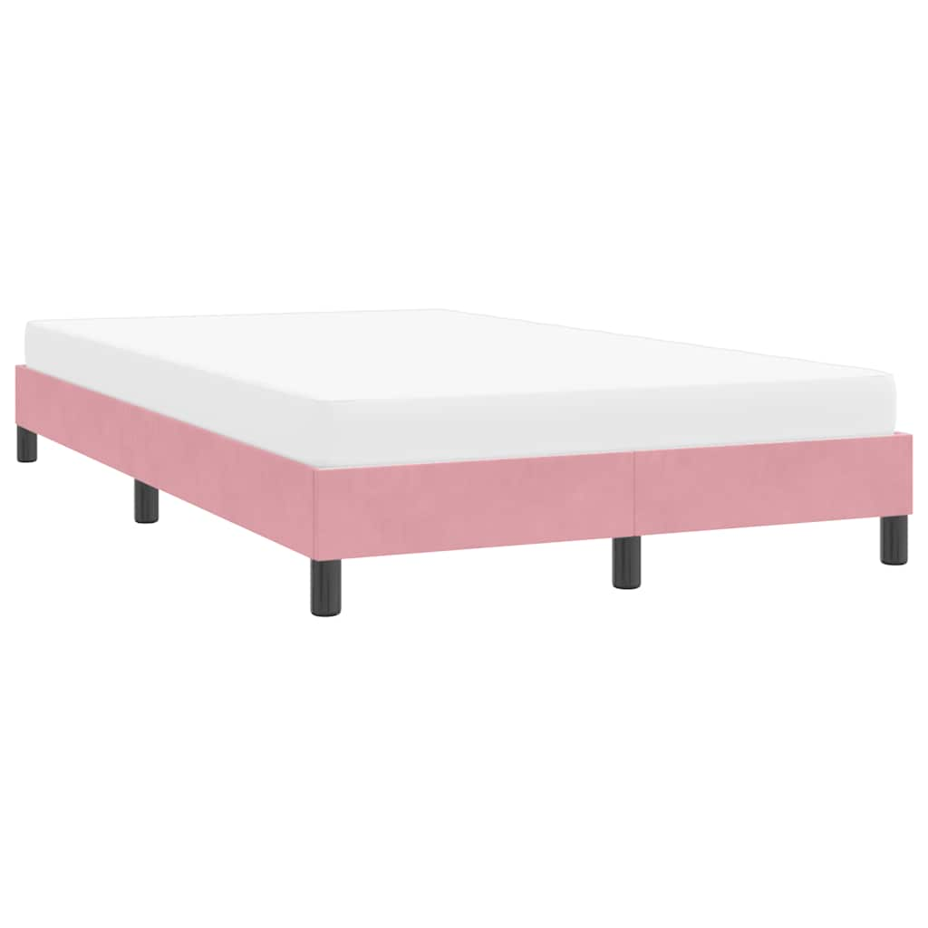 vidaXL Estructura de cama sin colchón terciopelo rosa 120x220 cm