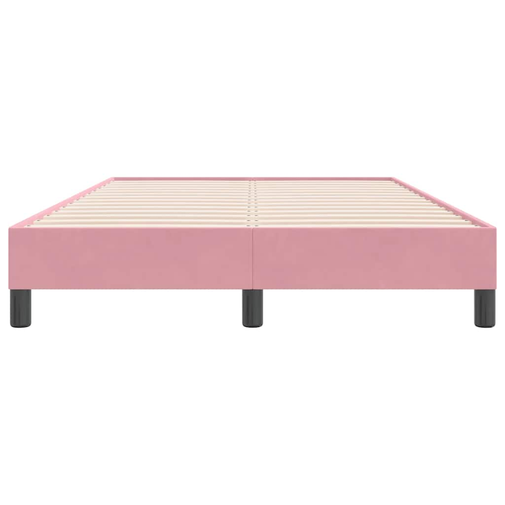 vidaXL Estructura de cama sin colchón terciopelo rosa 120x220 cm