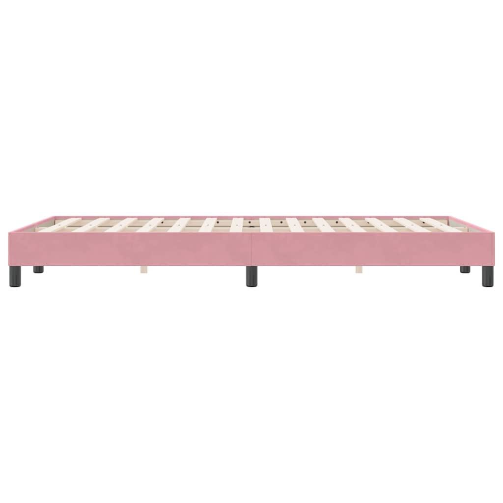 vidaXL Estructura de cama sin colchón terciopelo rosa 120x220 cm