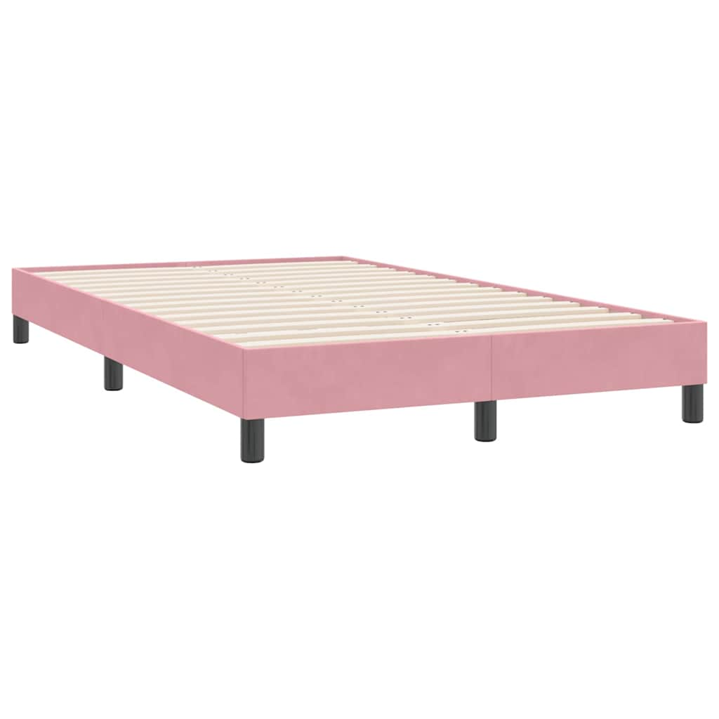 vidaXL Estructura de cama sin colchón terciopelo rosa 120x220 cm