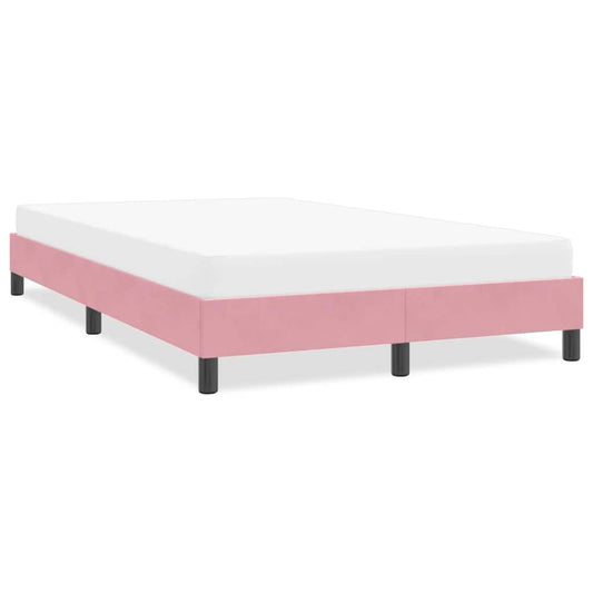 vidaXL Estructura de cama sin colchón terciopelo rosa 120x220 cm