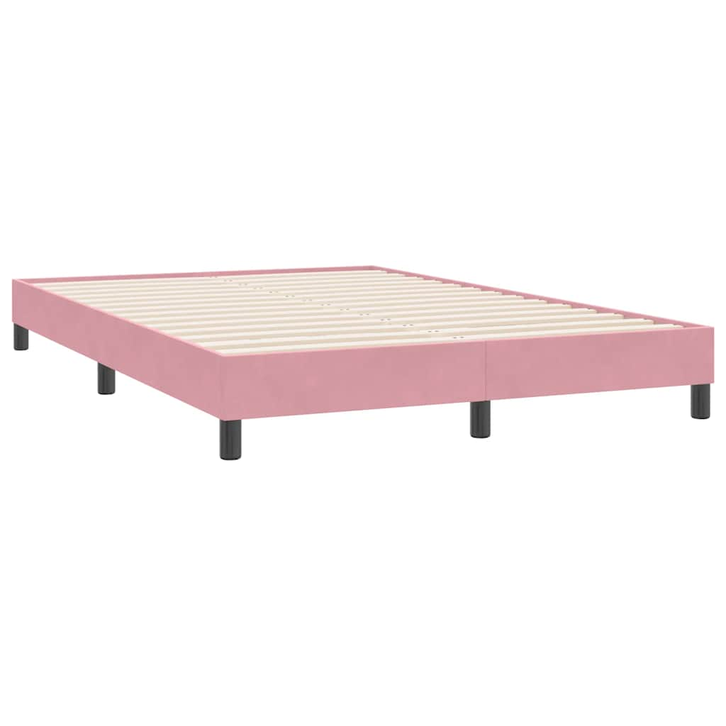 vidaXL Estructura de cama sin colchón terciopelo rosa 160x220 cm