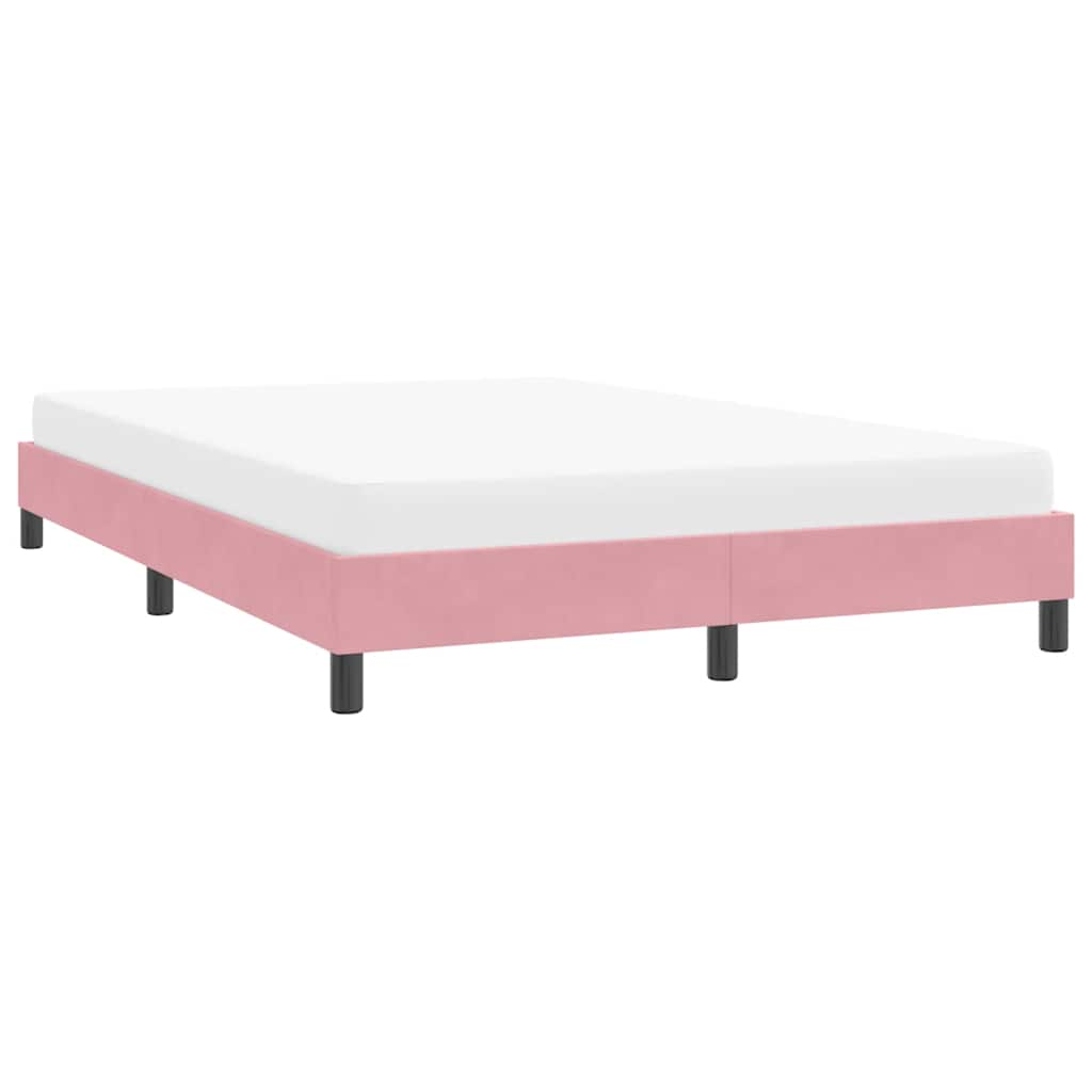 vidaXL Estructura de cama sin colchón terciopelo rosa 160x220 cm