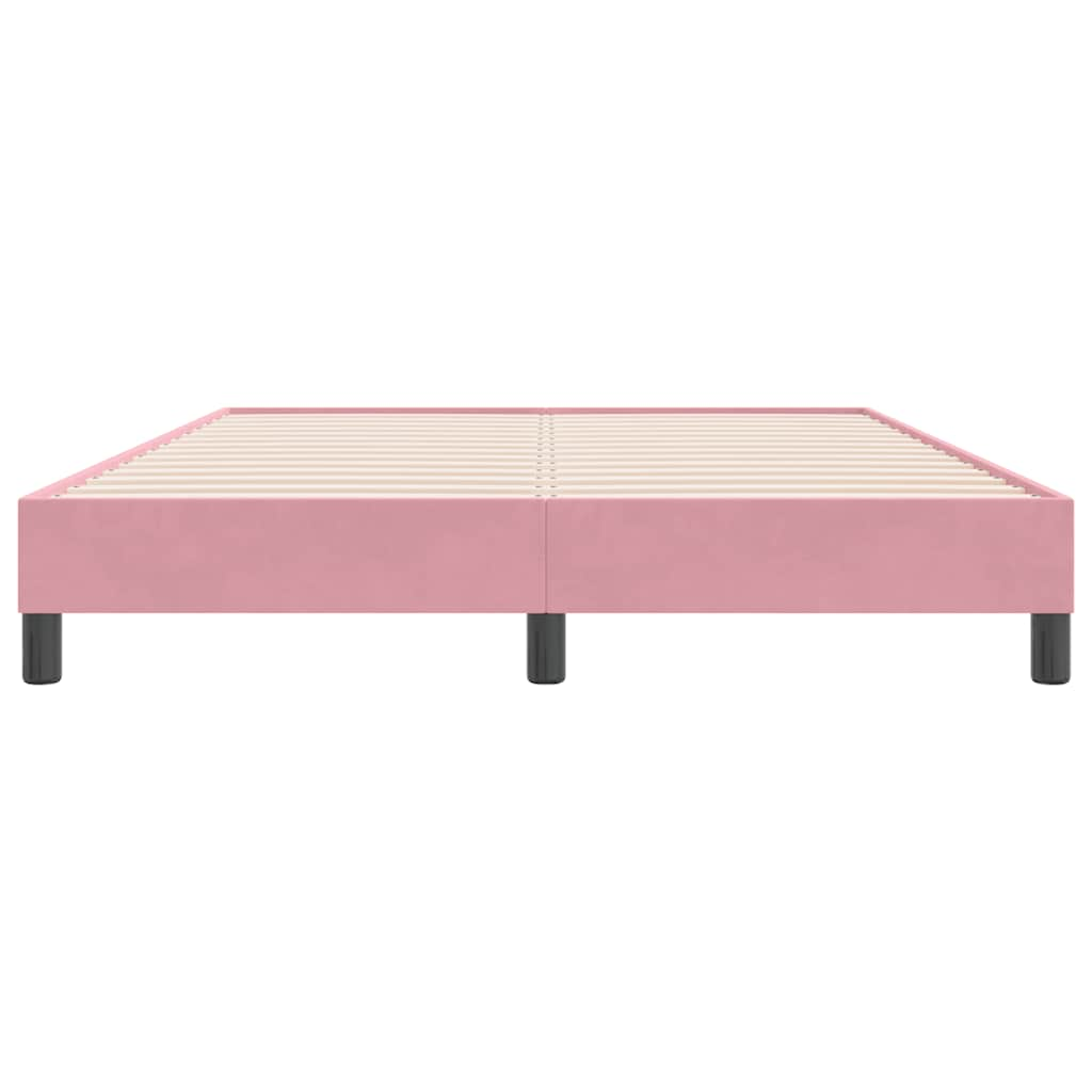 vidaXL Estructura de cama sin colchón terciopelo rosa 160x220 cm