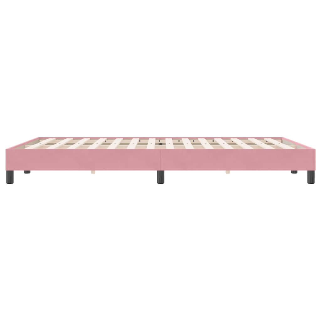 vidaXL Estructura de cama sin colchón terciopelo rosa 160x220 cm