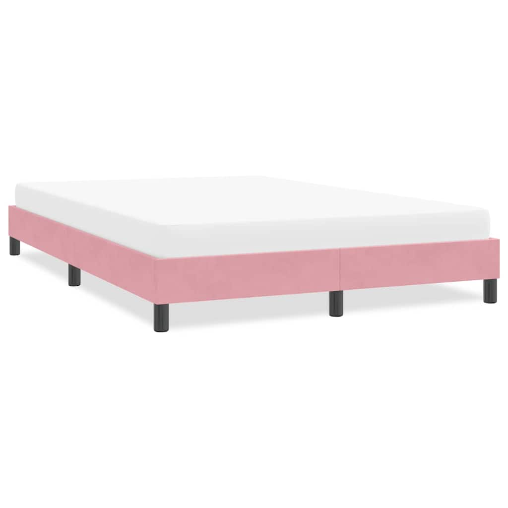 vidaXL Estructura de cama sin colchón terciopelo rosa 160x220 cm