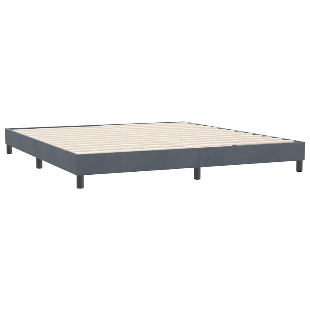 vidaXL Estructura de cama sin colchón terciopelo gris oscuro 180x220cm