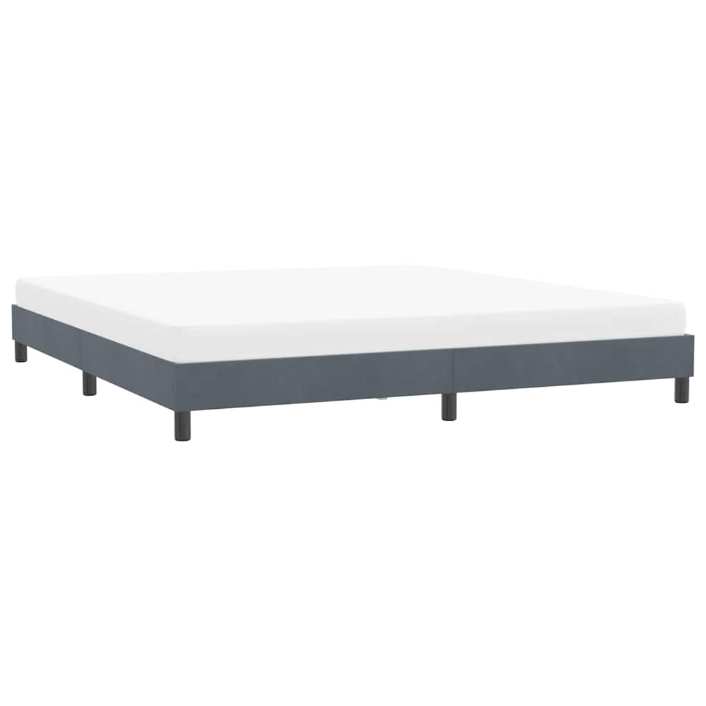 vidaXL Estructura de cama sin colchón terciopelo gris oscuro 180x220cm