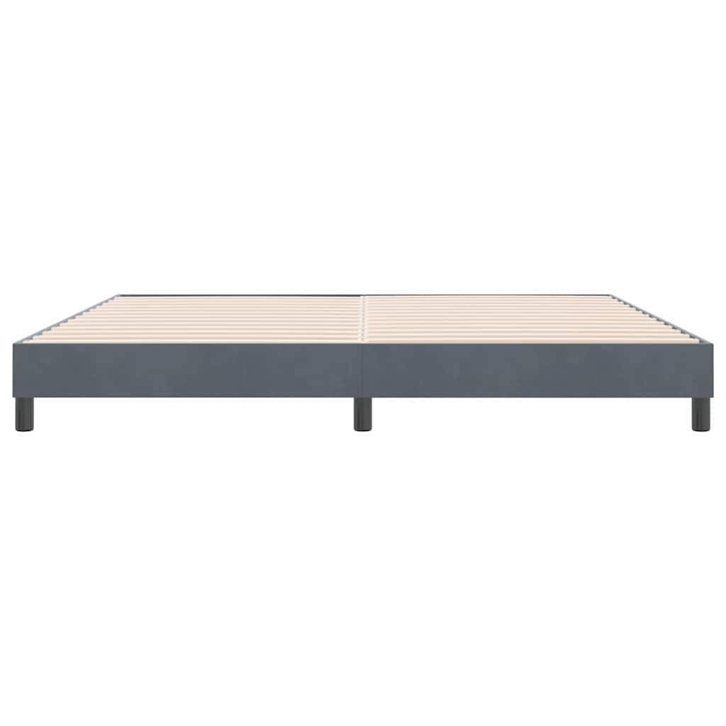 vidaXL Estructura de cama sin colchón terciopelo gris oscuro 180x220cm