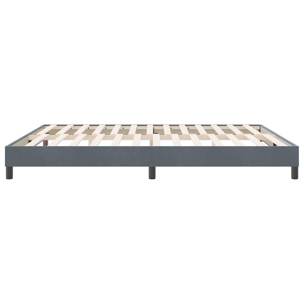 vidaXL Estructura de cama sin colchón terciopelo gris oscuro 180x220cm