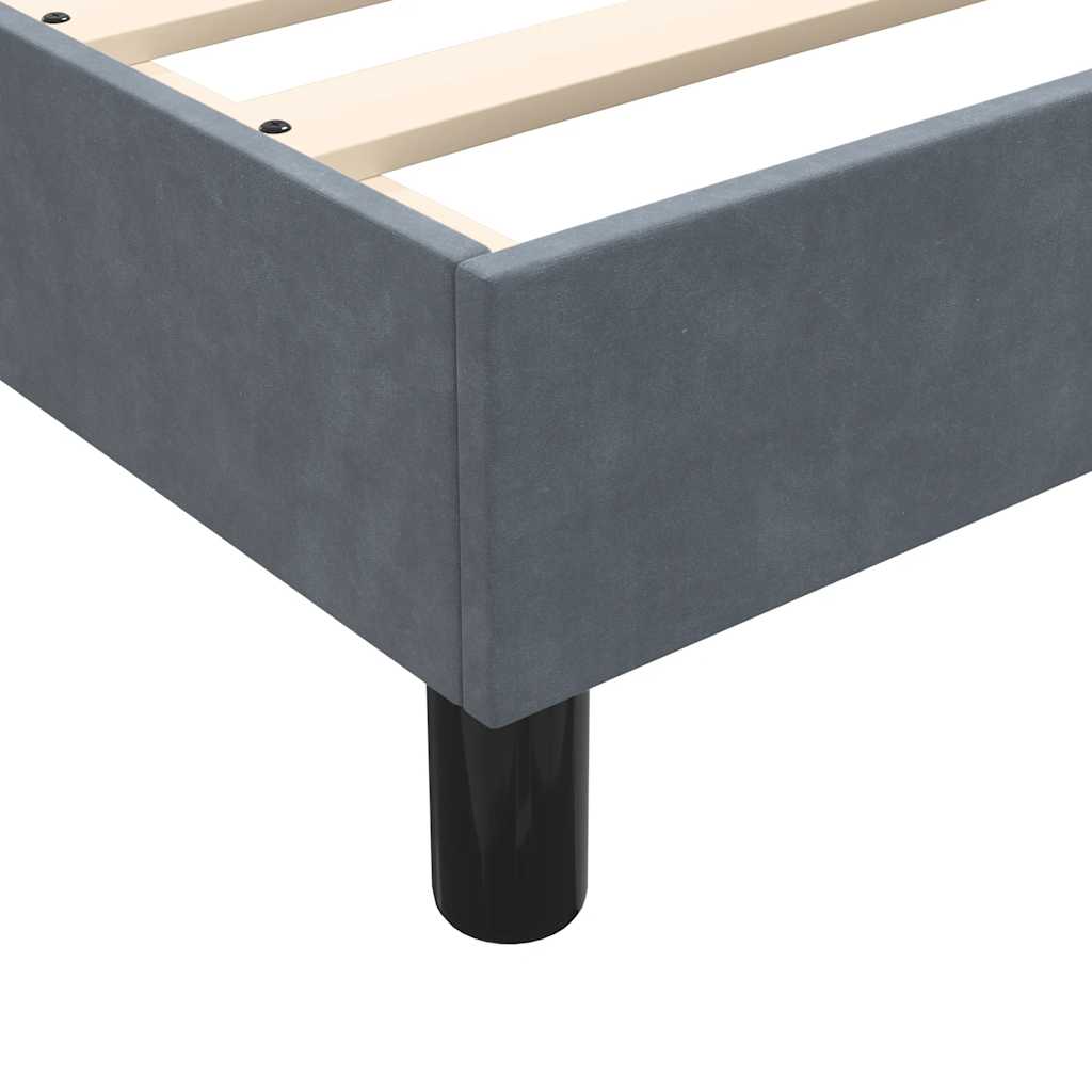 vidaXL Estructura de cama sin colchón terciopelo gris oscuro 180x220cm