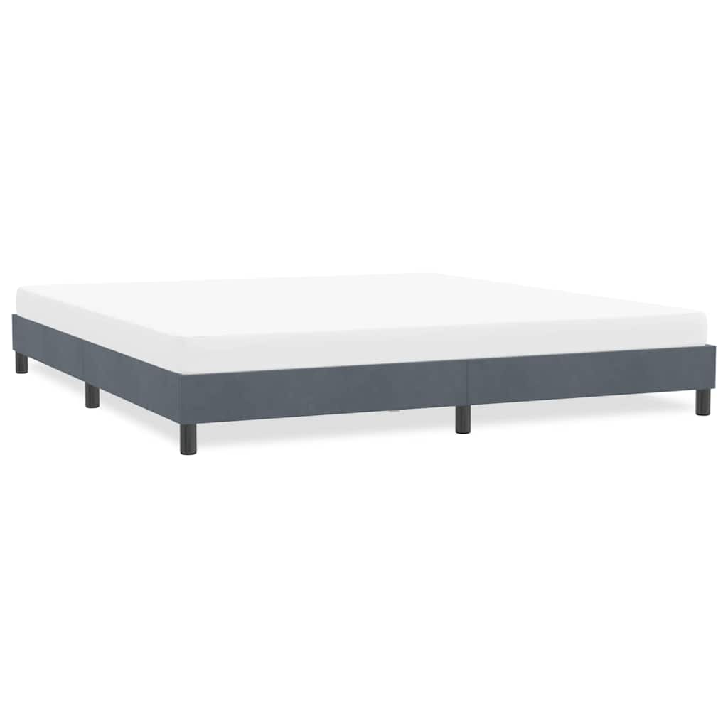 vidaXL Estructura de cama sin colchón terciopelo gris oscuro 180x220cm