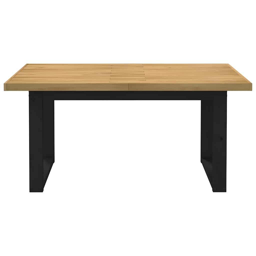 vidaXL Mesa comedor NOAIN patas forma U madera maciza pino 160x90x75cm