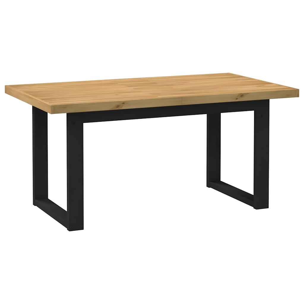 vidaXL Mesa comedor NOAIN patas forma U madera maciza pino 160x90x75cm