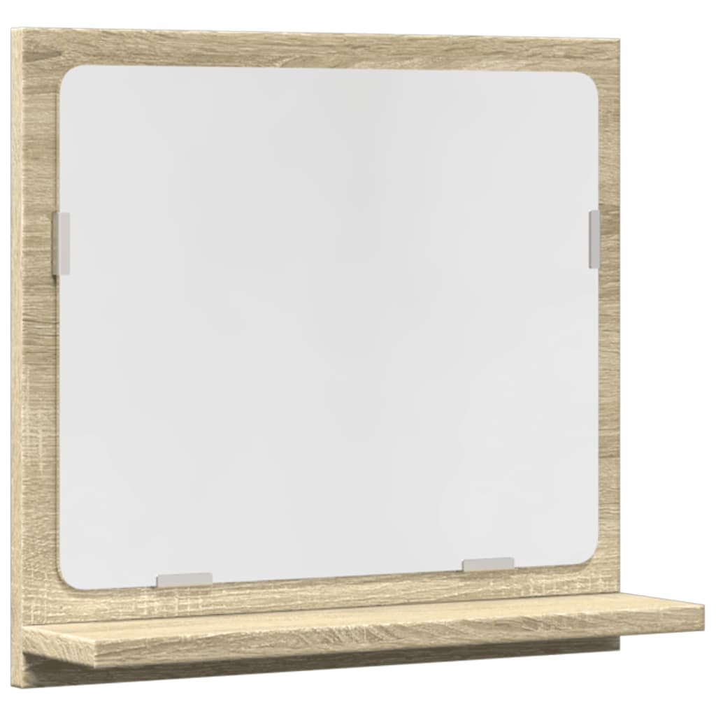 vidaXL Espejo mueble baño madera ingeniería roble Sonoma 40x11x37 cm