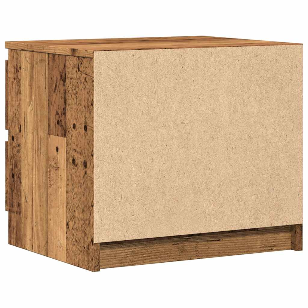 vidaXL Mesita de noche 2 uds madera ingeniería envejecida 50x40x43.5cm