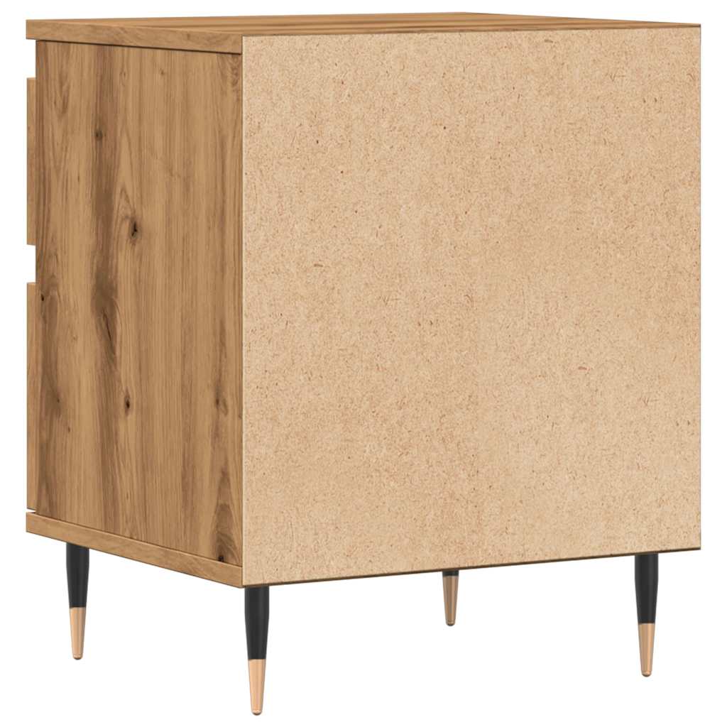 vidaXL Mesitas de noche 2 uds madera roble artisian 40x35x50 cm