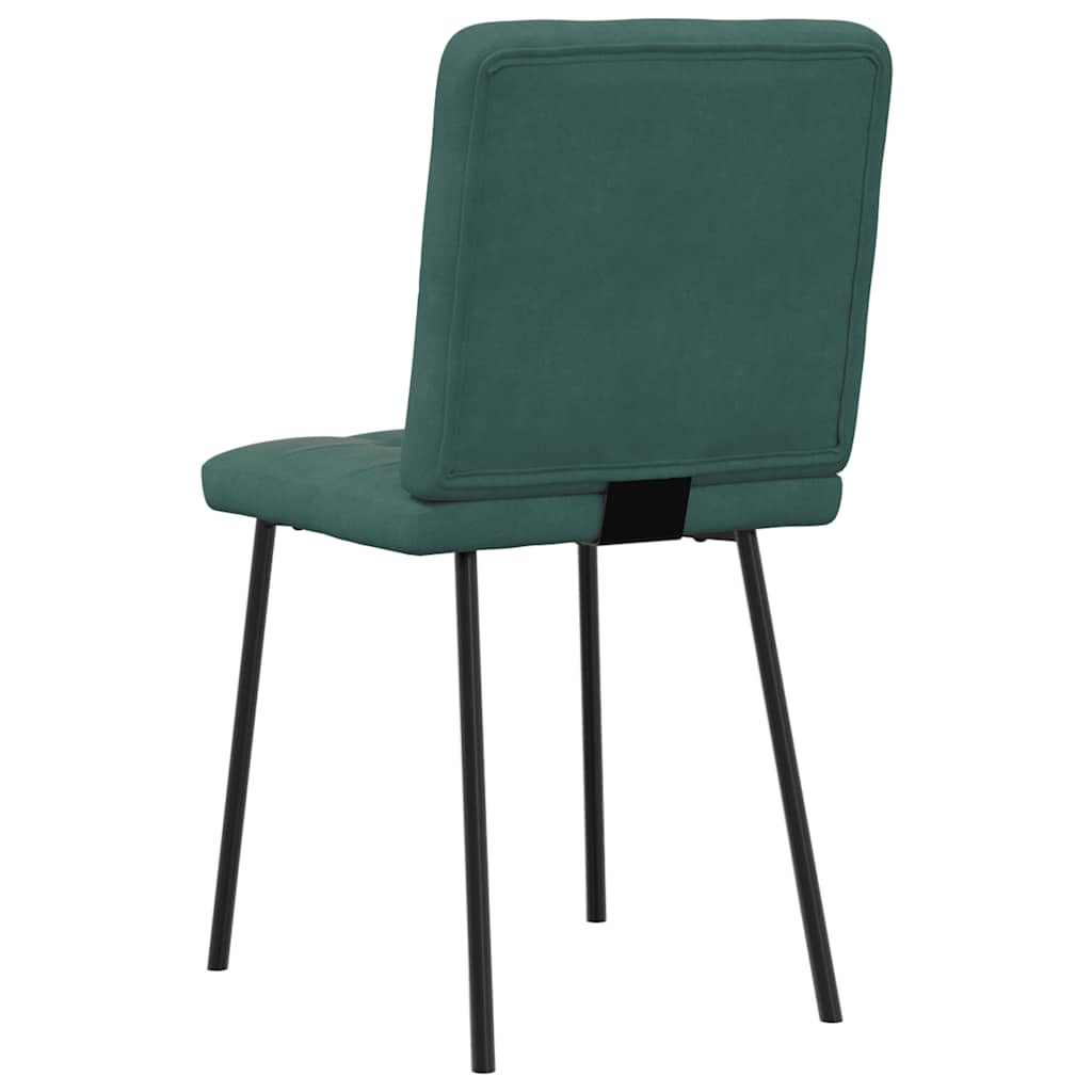 vidaXL Sillas de comedor 4 unidades terciopelo verde oscuro