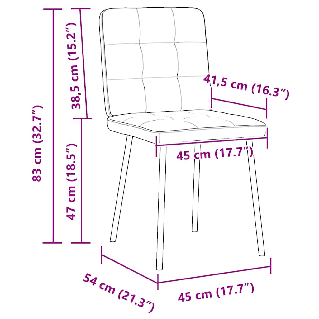 vidaXL Sillas de comedor 4 unidades terciopelo verde oscuro