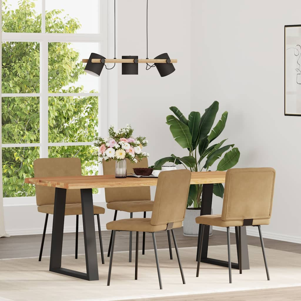 vidaXL Sillas de comedor 4 unidades terciopelo marrón