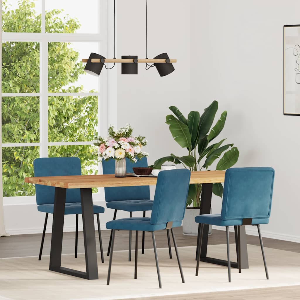 vidaXL Sillas de comedor 4 unidades terciopelo azul