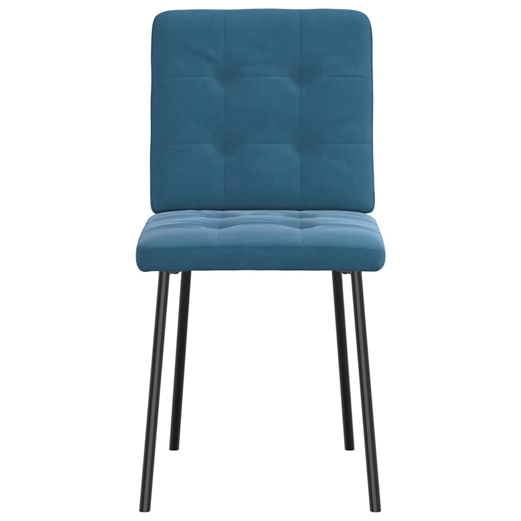 vidaXL Sillas de comedor 4 unidades terciopelo azul