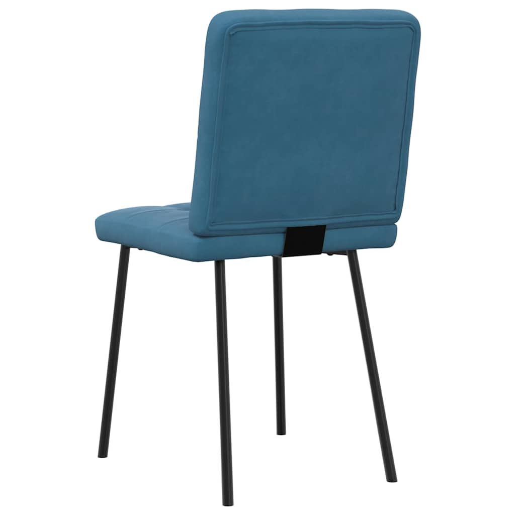 vidaXL Sillas de comedor 4 unidades terciopelo azul