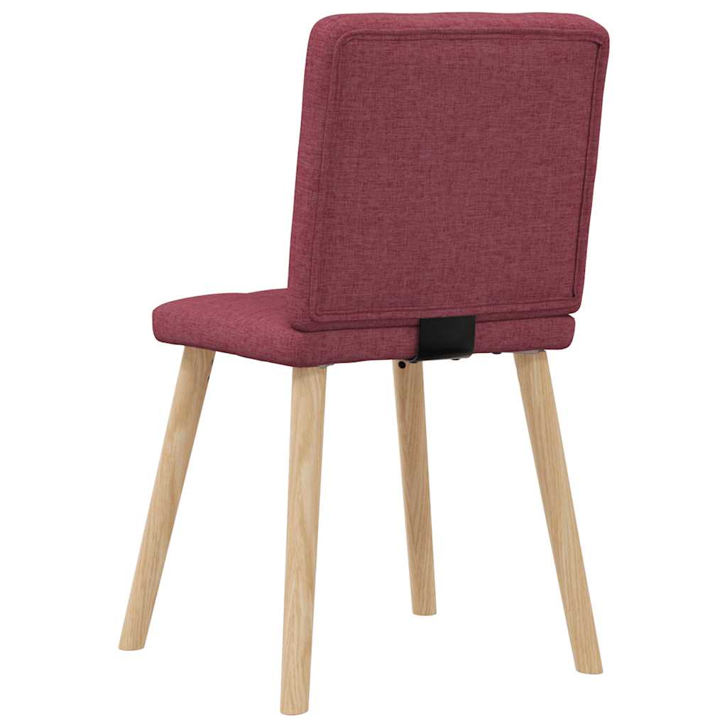 vidaXL Sillas de comedor 4 unidades tela rojo tinto