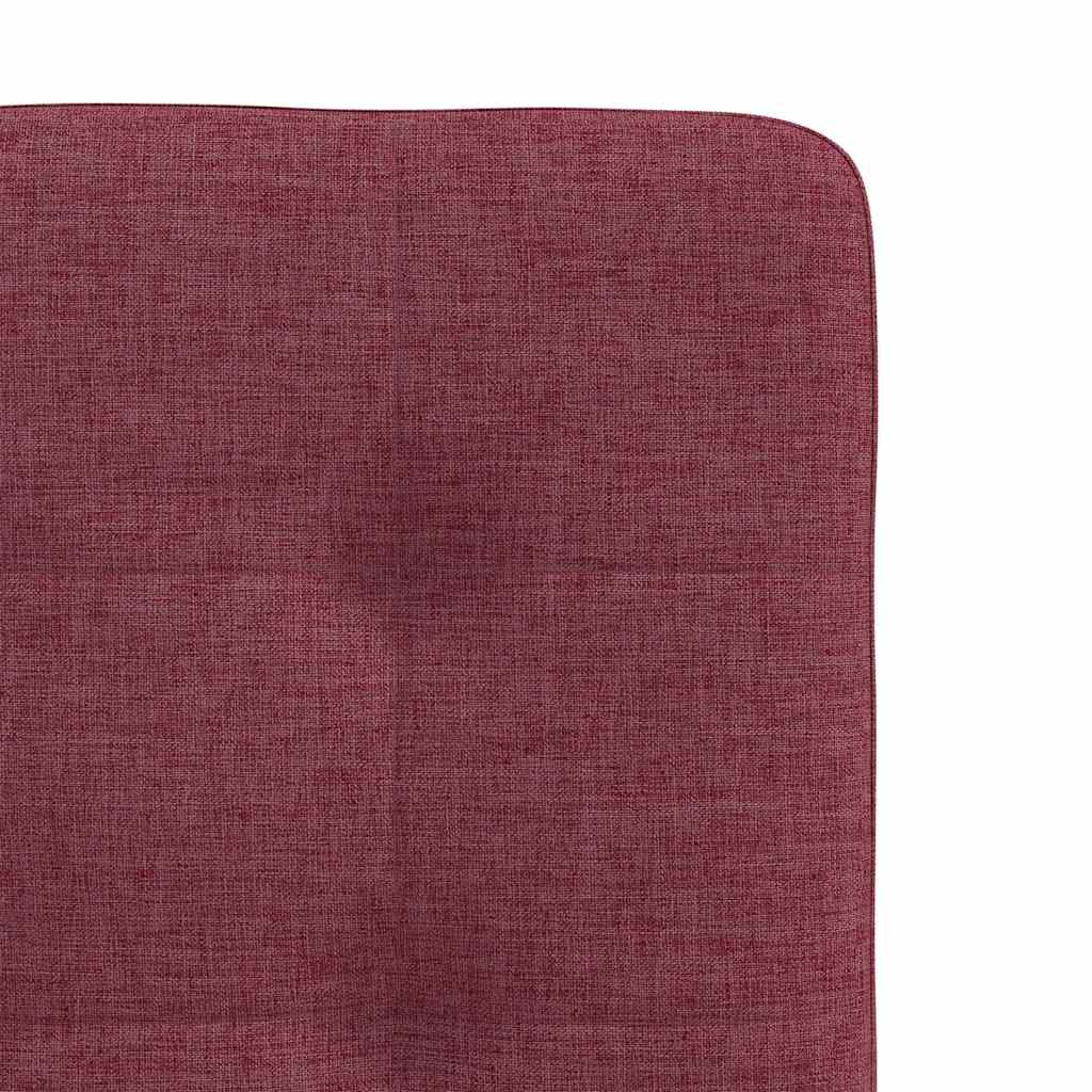 vidaXL Sillas de comedor 4 unidades tela rojo tinto