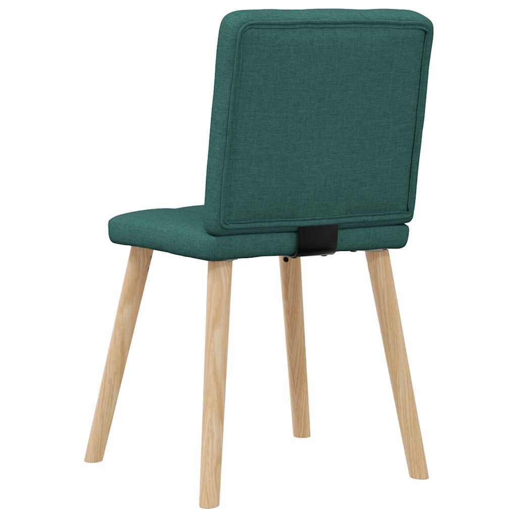 vidaXL Sillas de comedor 4 unidades tela verde oscuro