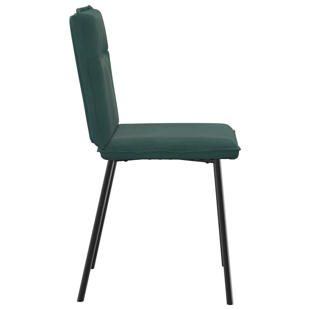 vidaXL Sillas de comedor 4 unidades terciopelo verde oscuro