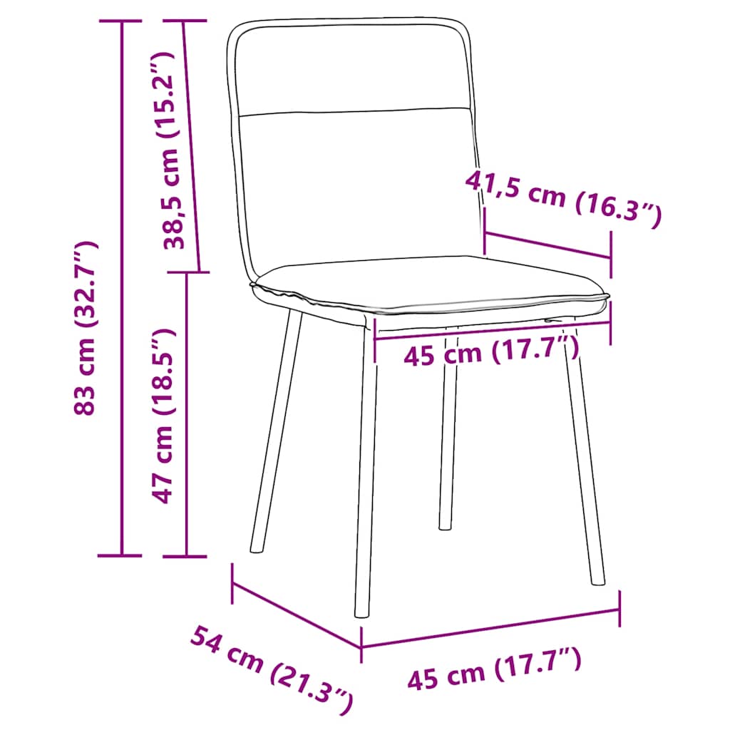 vidaXL Sillas de comedor 4 unidades terciopelo rosa