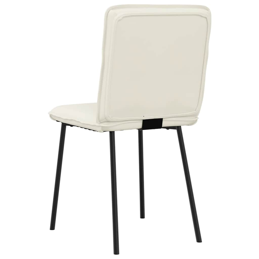 vidaXL Sillas de comedor 4 unidades terciopelo crema