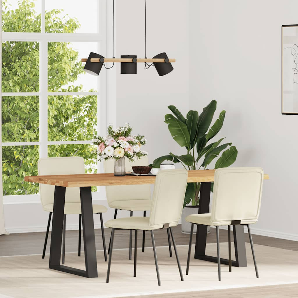 vidaXL Sillas de comedor 4 unidades terciopelo crema