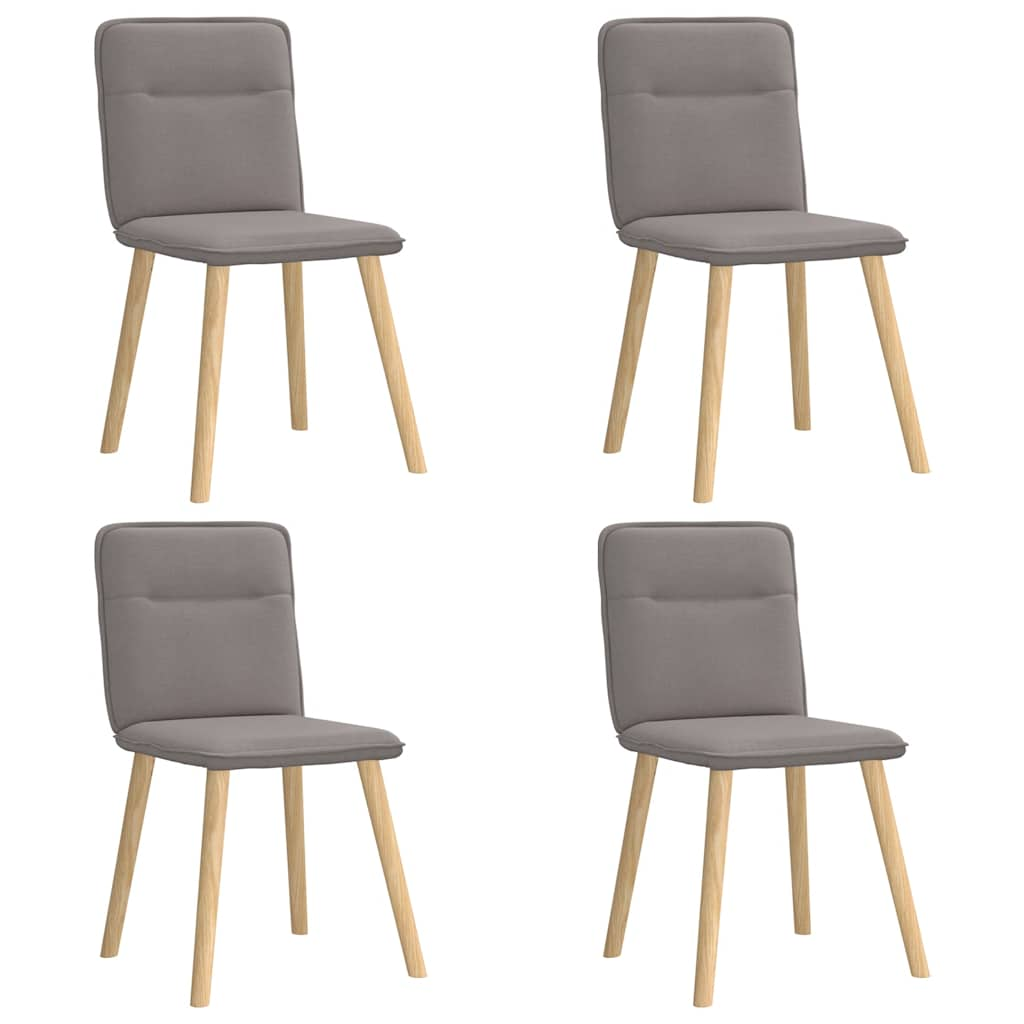 vidaXL Sillas de comedor 4 unidades tela taupe