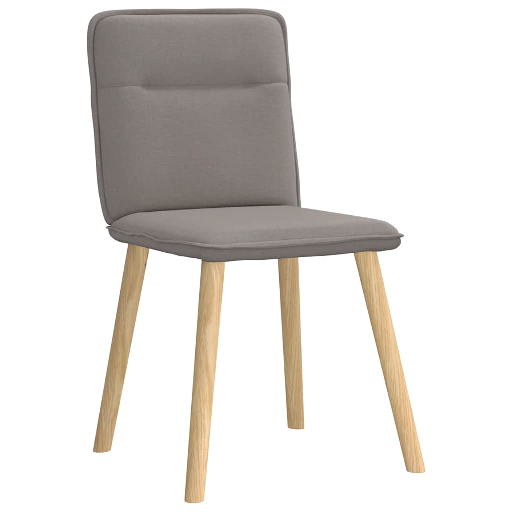 vidaXL Sillas de comedor 4 unidades tela taupe