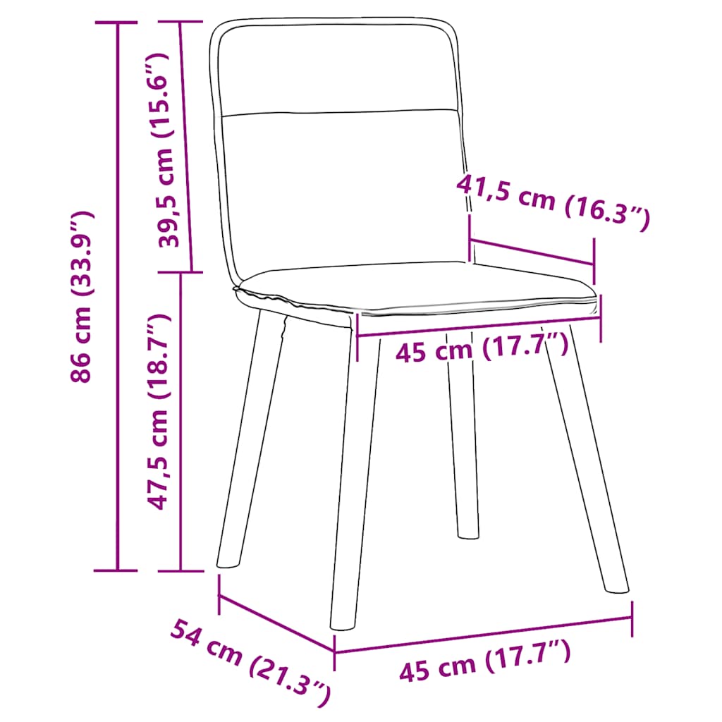 vidaXL Sillas de comedor 4 uds tela azul jeans