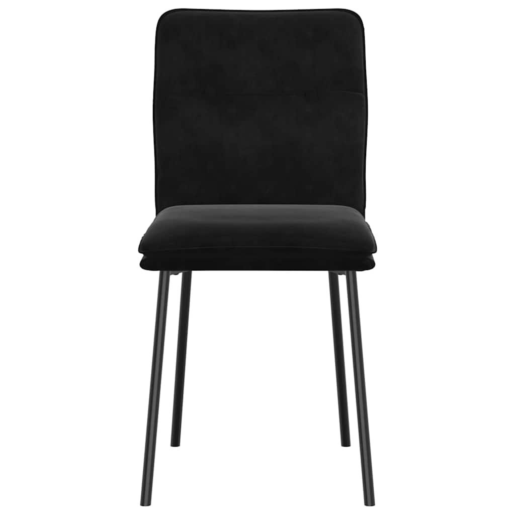 vidaXL Sillas de comedor 4 unidades terciopelo negro