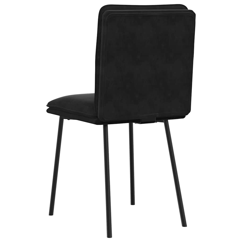 vidaXL Sillas de comedor 4 unidades terciopelo negro