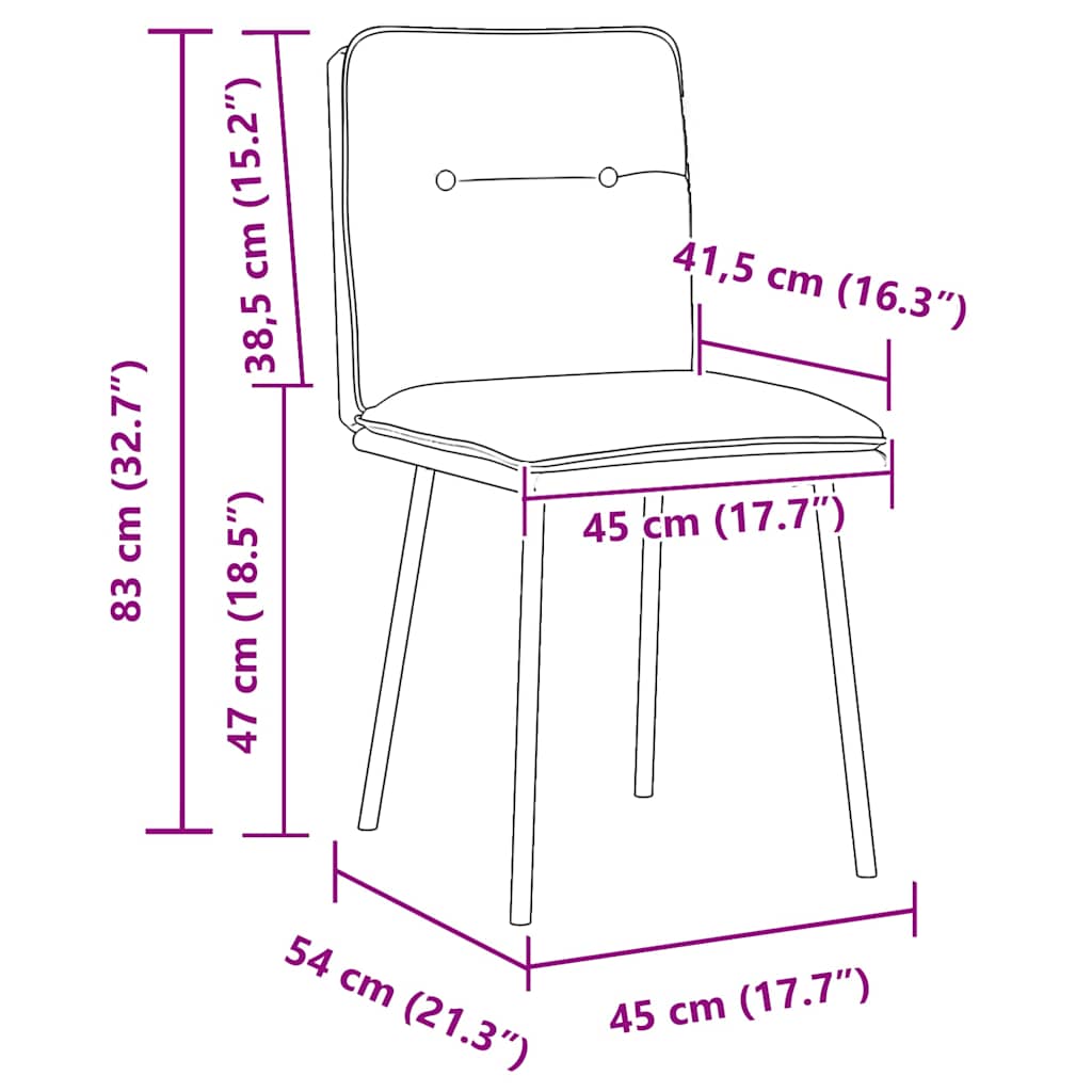 vidaXL Sillas de comedor 4 unidades terciopelo negro