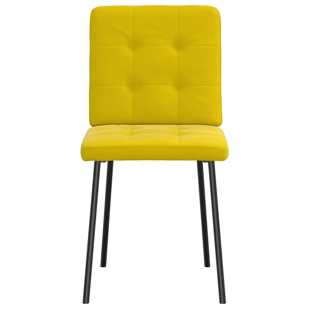 vidaXL Sillas de comedor 6 unidades terciopelo amarillo