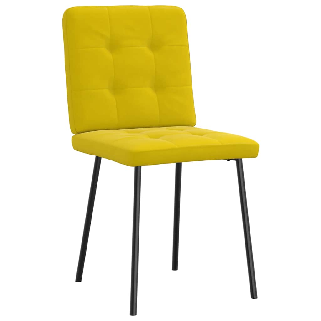 vidaXL Sillas de comedor 6 unidades terciopelo amarillo