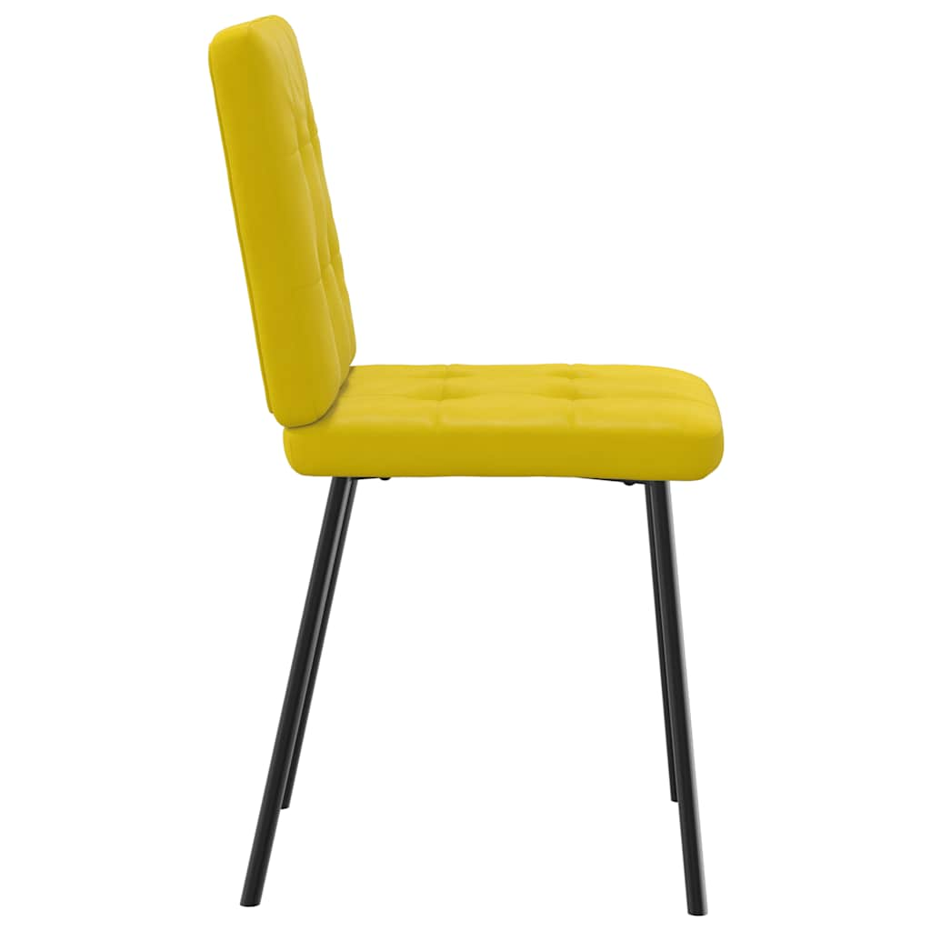 vidaXL Sillas de comedor 6 unidades terciopelo amarillo