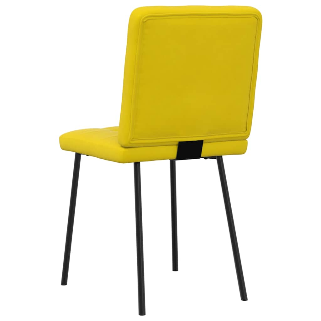 vidaXL Sillas de comedor 6 unidades terciopelo amarillo