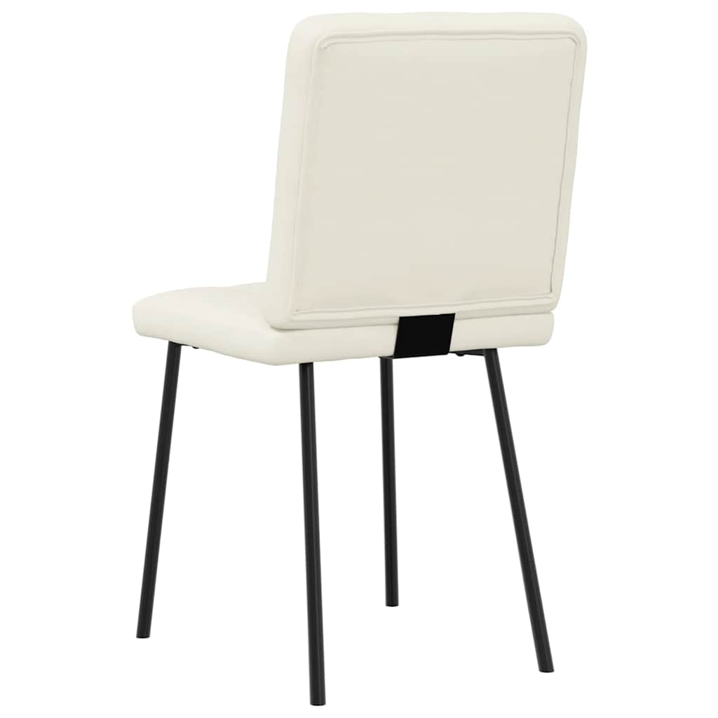 vidaXL Sillas de comedor 6 unidades de terciopelo crema