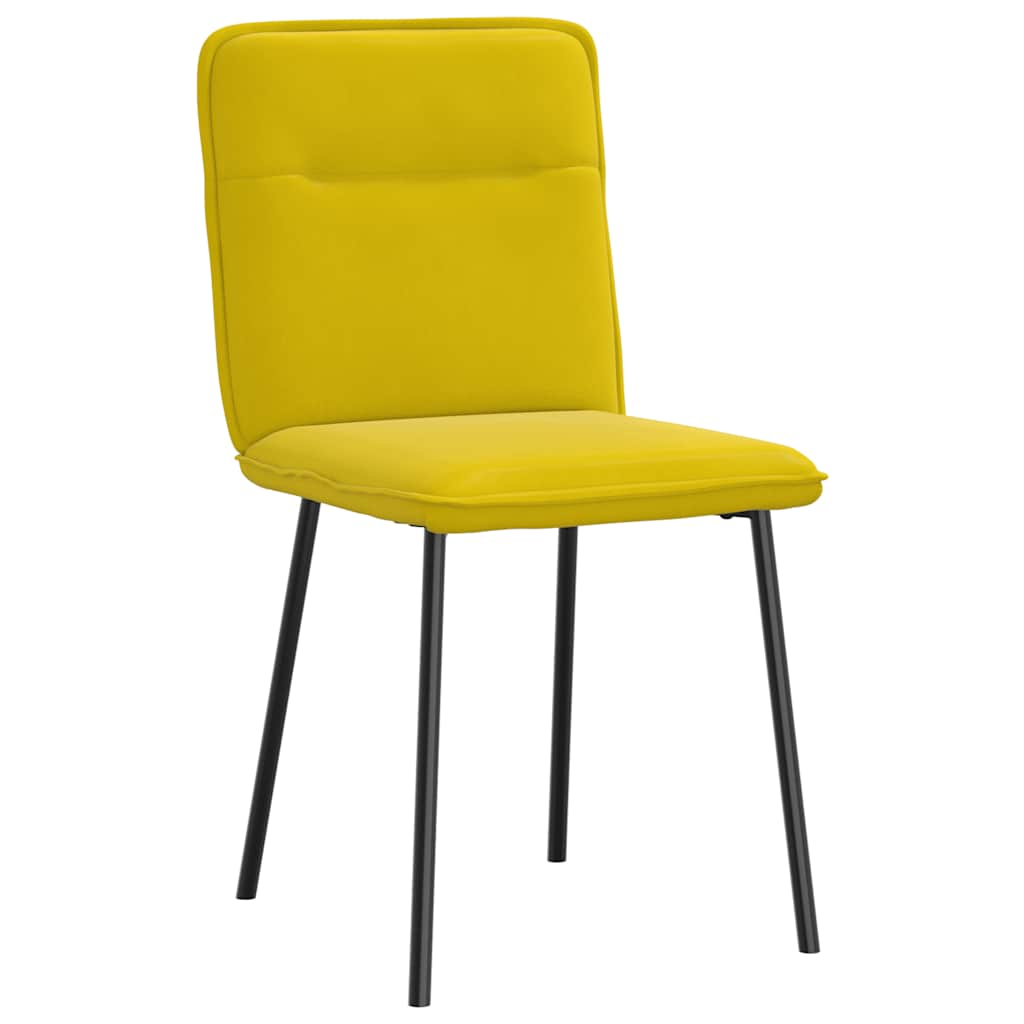 vidaXL Sillas de comedor 6 unidades terciopelo amarillo