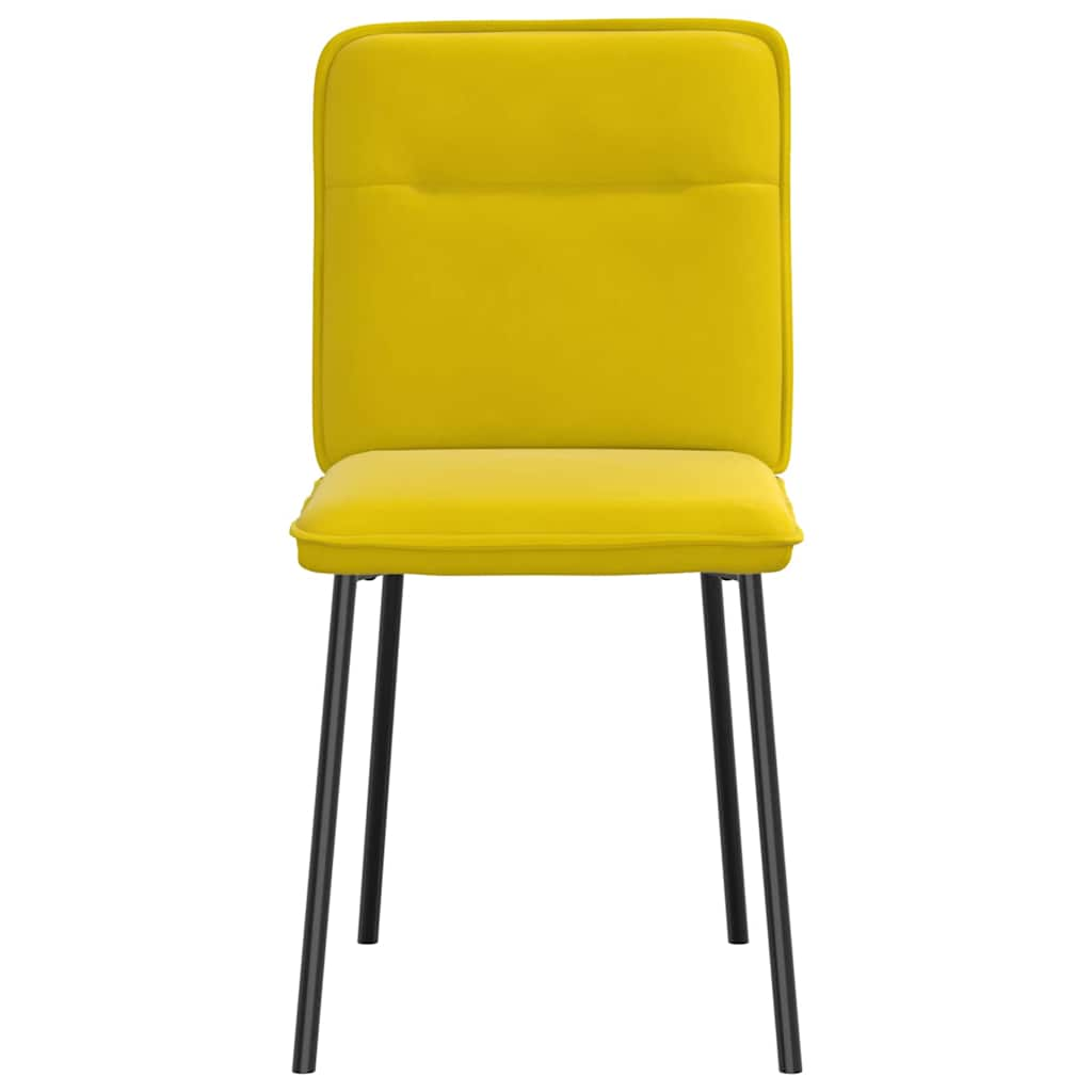 vidaXL Sillas de comedor 6 unidades terciopelo amarillo