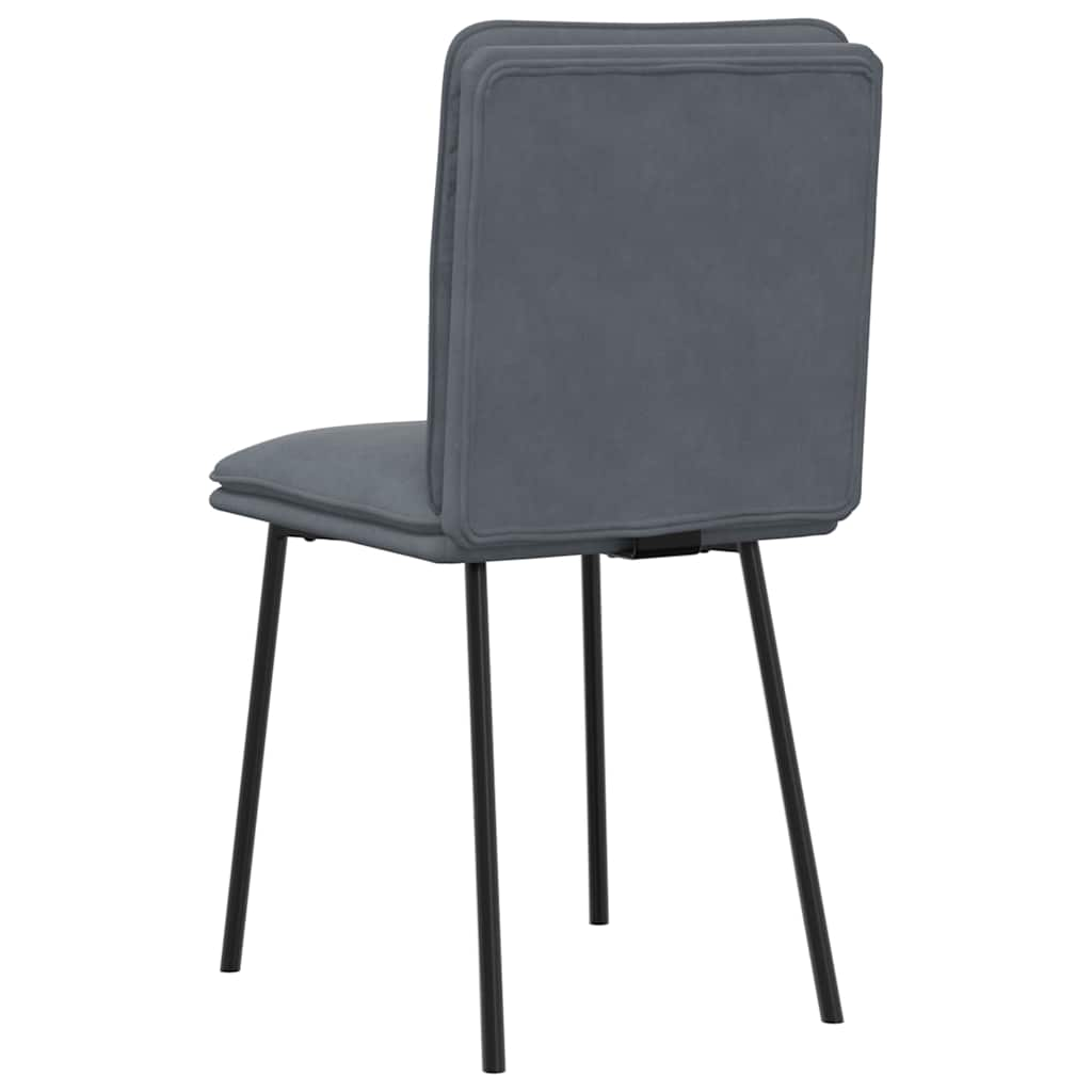 vidaXL Sillas de comedor 6 unidades terciopelo gris oscuro