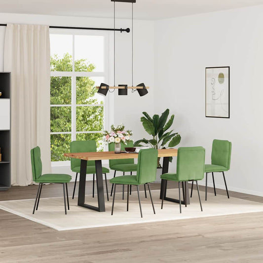 vidaXL Sillas de comedor 6 unidades terciopelo verde claro